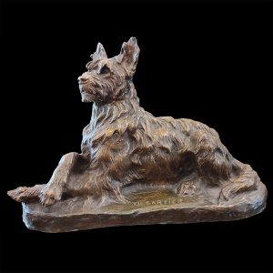 Perro de bronce francés 1890