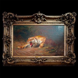 Tigre al oleo, siglo XIX